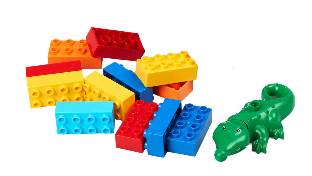 Colourful building plastic blocks
